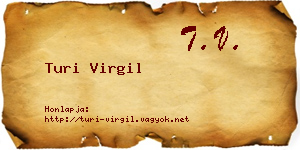 Turi Virgil névjegykártya